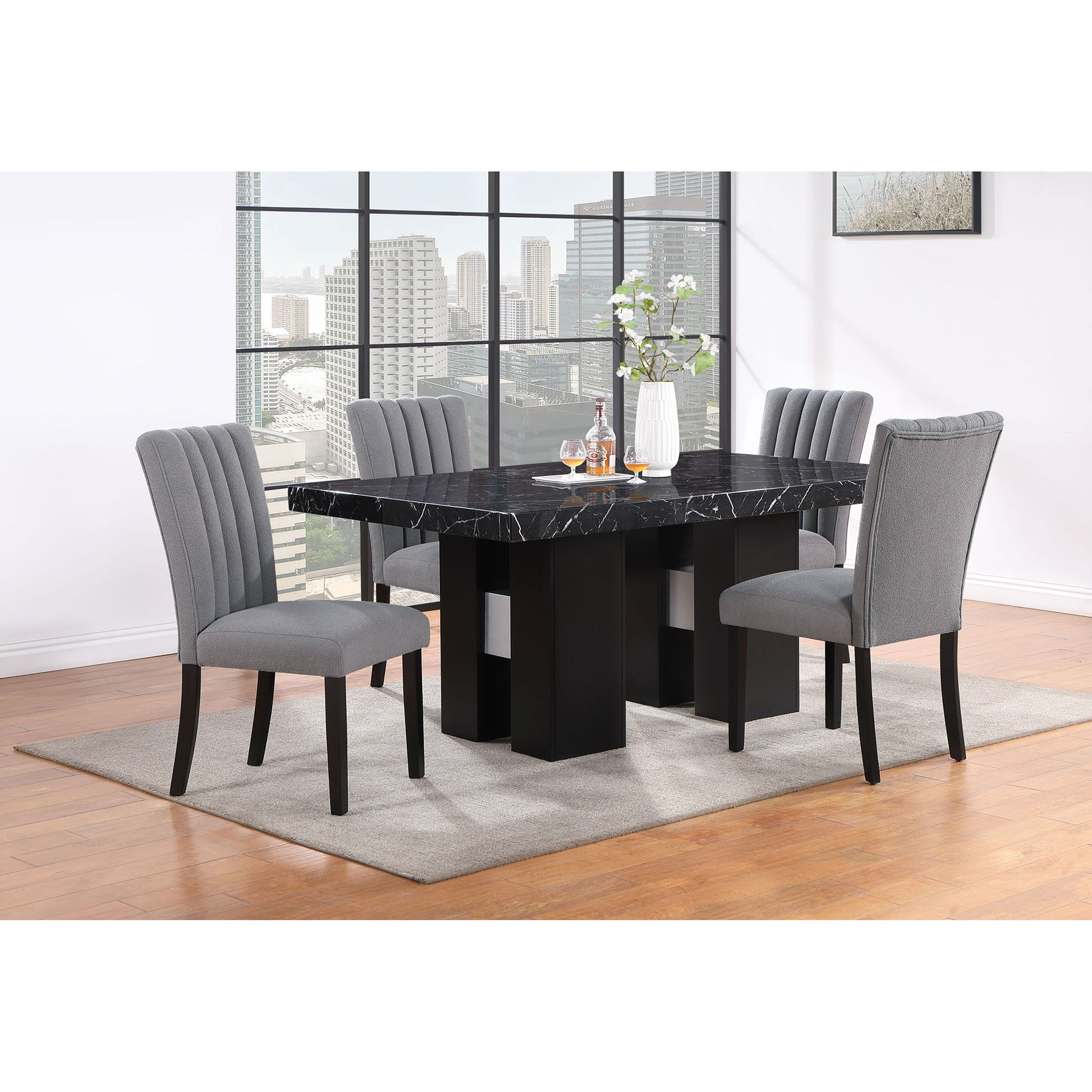 Jhoanna - Dining Table - Black Global Furniture USA