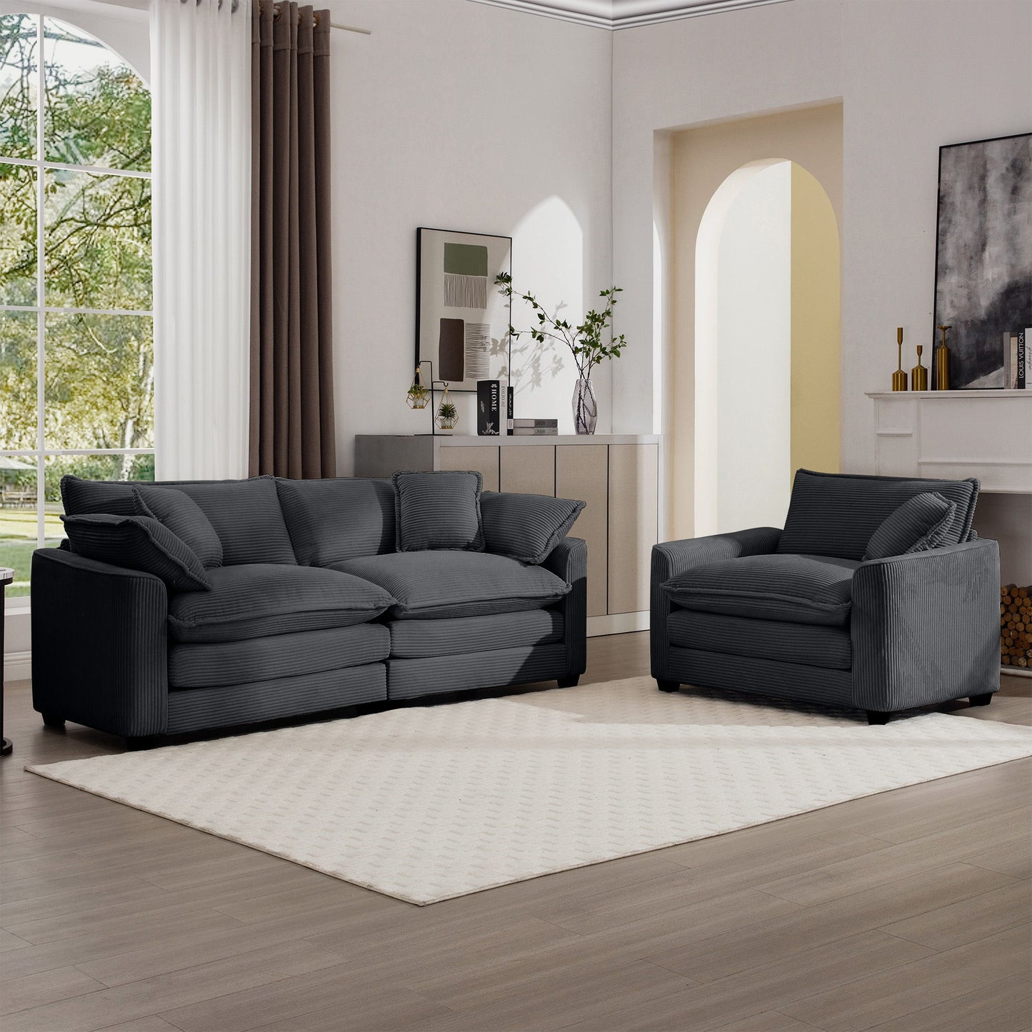 Elegant Oversized Sectional Sofa Set With Deep Seats And Flexible Layout Home Essentials