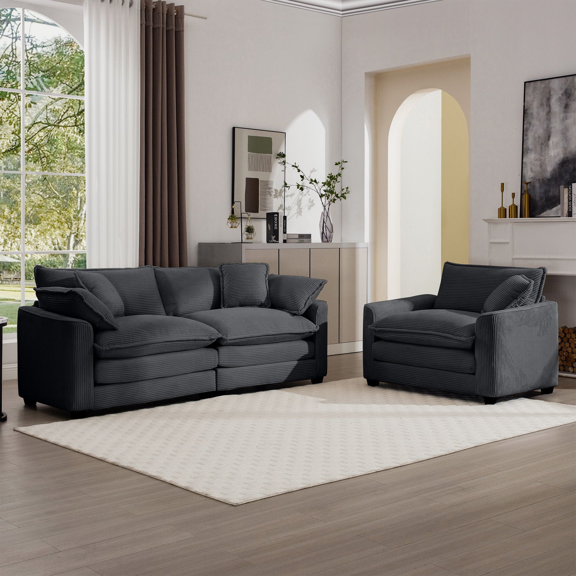 Elegant Oversized Sectional Sofa Set With Deep Seats And Flexible Layout Home Essentials