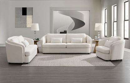 Mariko - 3 Piece Living Room Set Sofa Loveseat Chair - Beige Acme