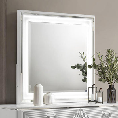 Cassia - Dresser Mirror - White High Gloss Coaster Fine Furniture