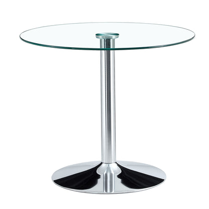 Modern Minimalist Round Dining Table With Glass Top Home Essentials