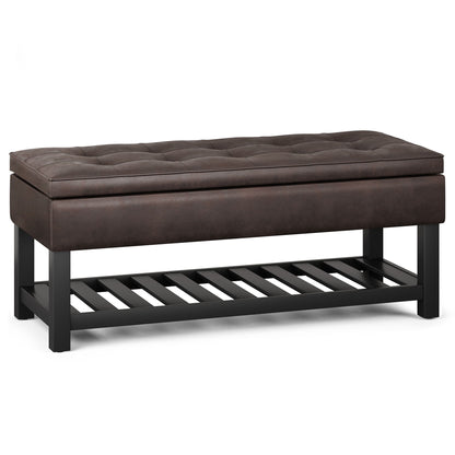 Cosmopolitan - Storage Ottoman Bench With Open Bottom Simpli-Home