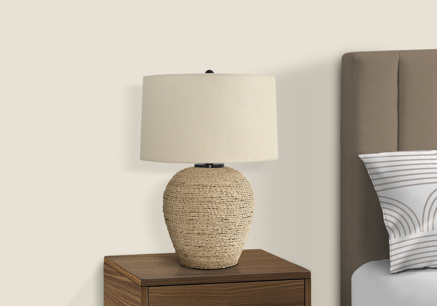 Lighting, Table Lamp, Rattan, Resin, Transitional - Beige