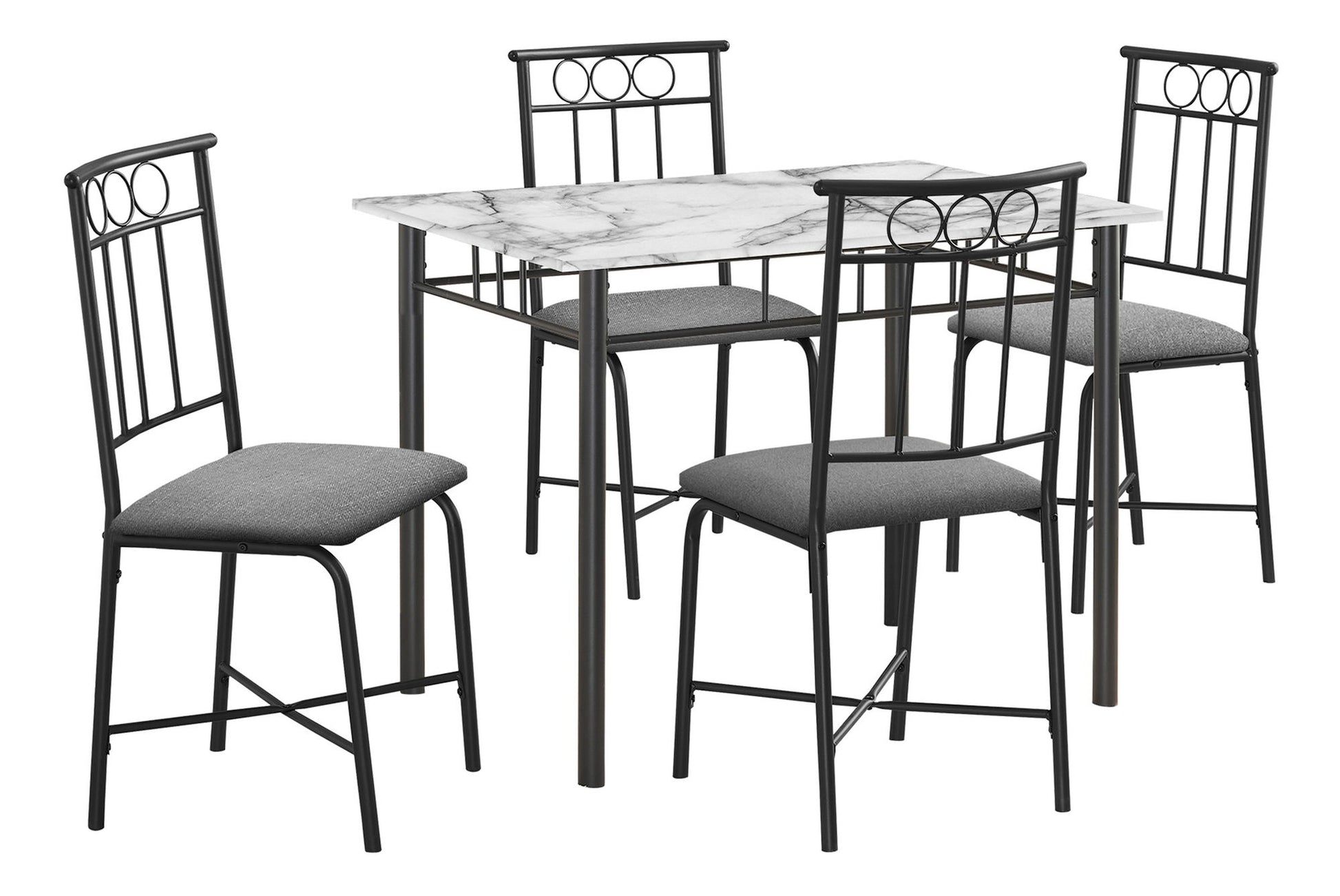 5 Pieces Dining Table Set, Small, Rectangular 8th Street