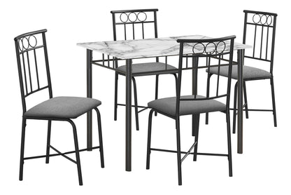 5 Pieces Dining Table Set, Small, Rectangular 8th Street