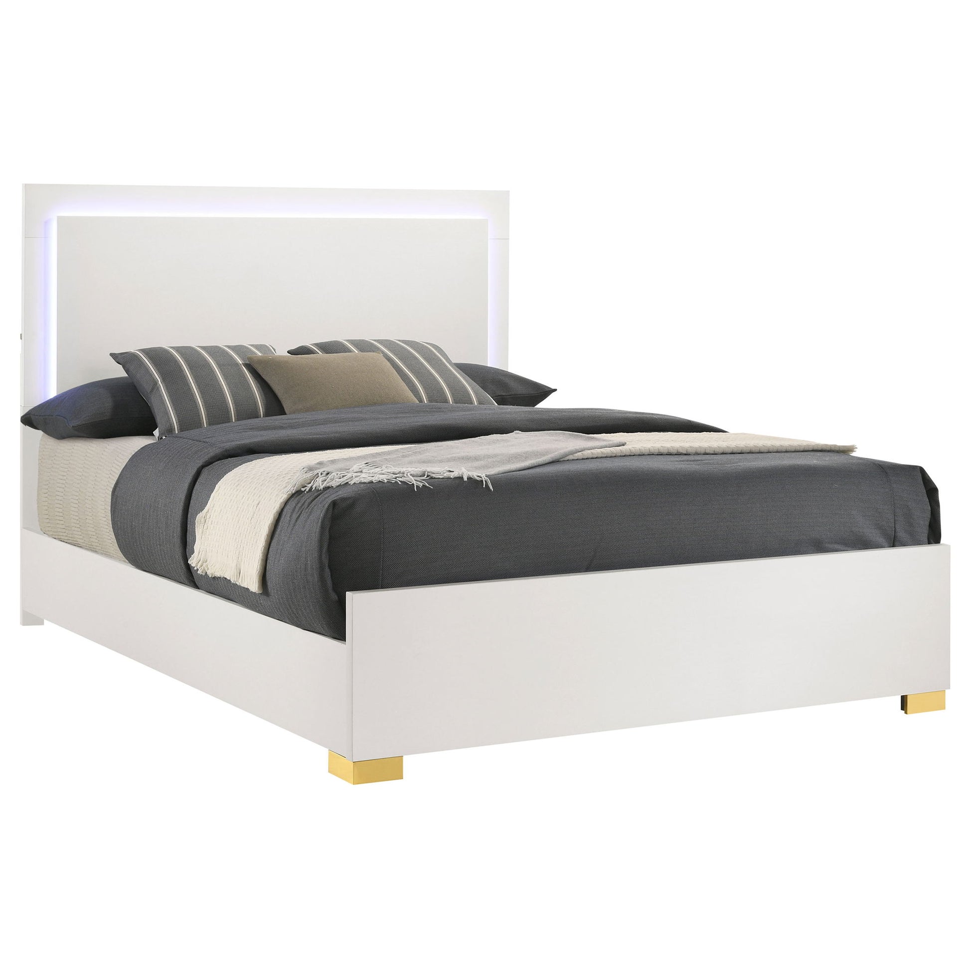 Jeremiah - LED Panel Bed With Touch Controlled Lighting Furniture Max