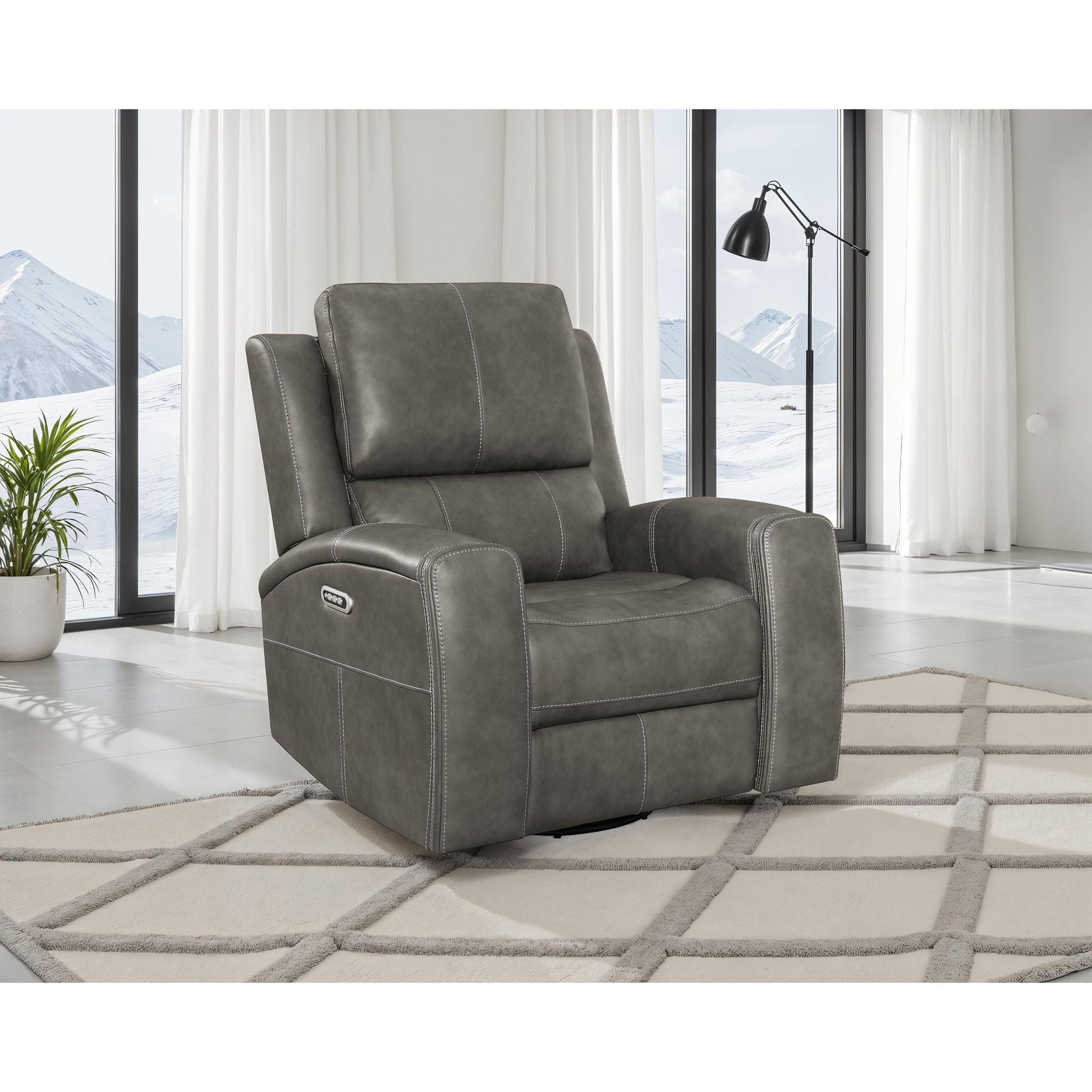 Boyce - Triple Power Swivel Recliner With Independent Adjustments Furniture Max
