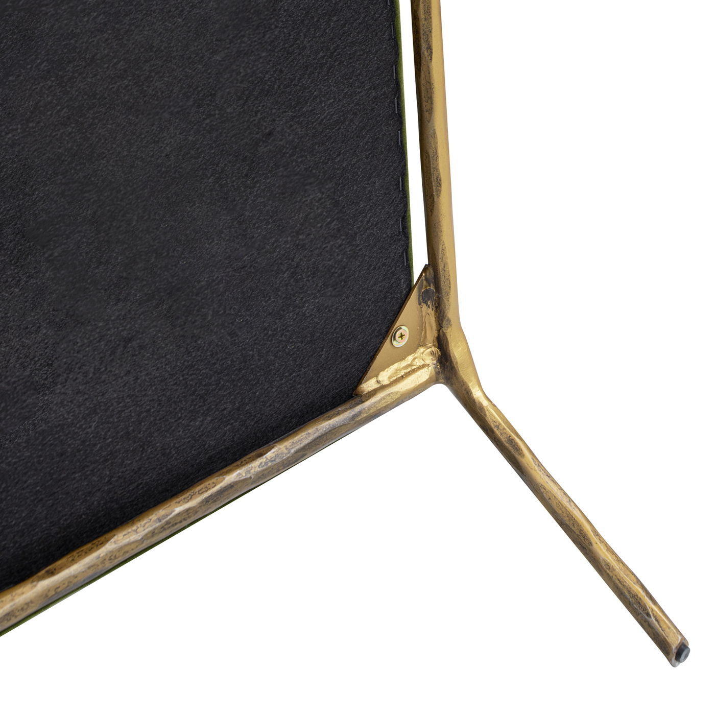 Aerin - Hammered Brass Upholstered Accent Arm Chair Jennifer Taylor Home