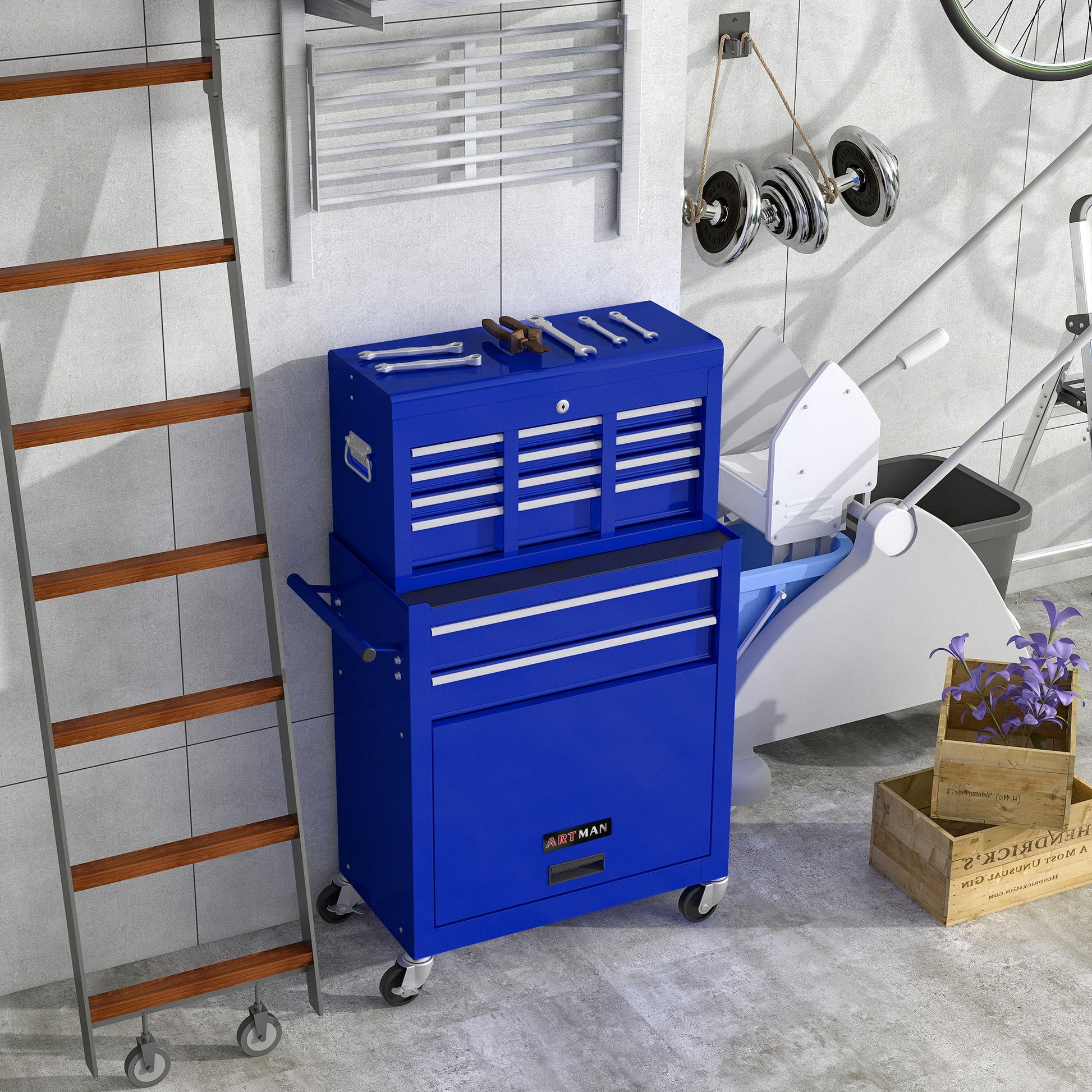 High Capacity Rolling Tool Chest With Wheels And Drawers, Storage Cabinet Daily Nest