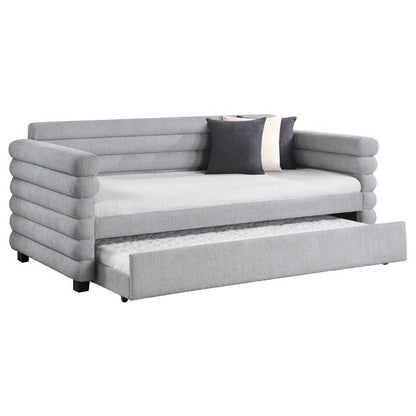 Patricia - Boucle Upholstered Day Bed With Trundle CoasterEveryday