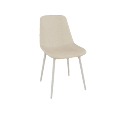 Modern Kitchen Dining Chairs (Set of 4) With Linen Padding And Sturdy Metal Legs - Beige Home Essentials
