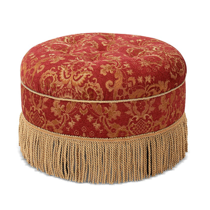 Yolanda - Round Upholstered Accent Ottoman Jennifer Taylor Home