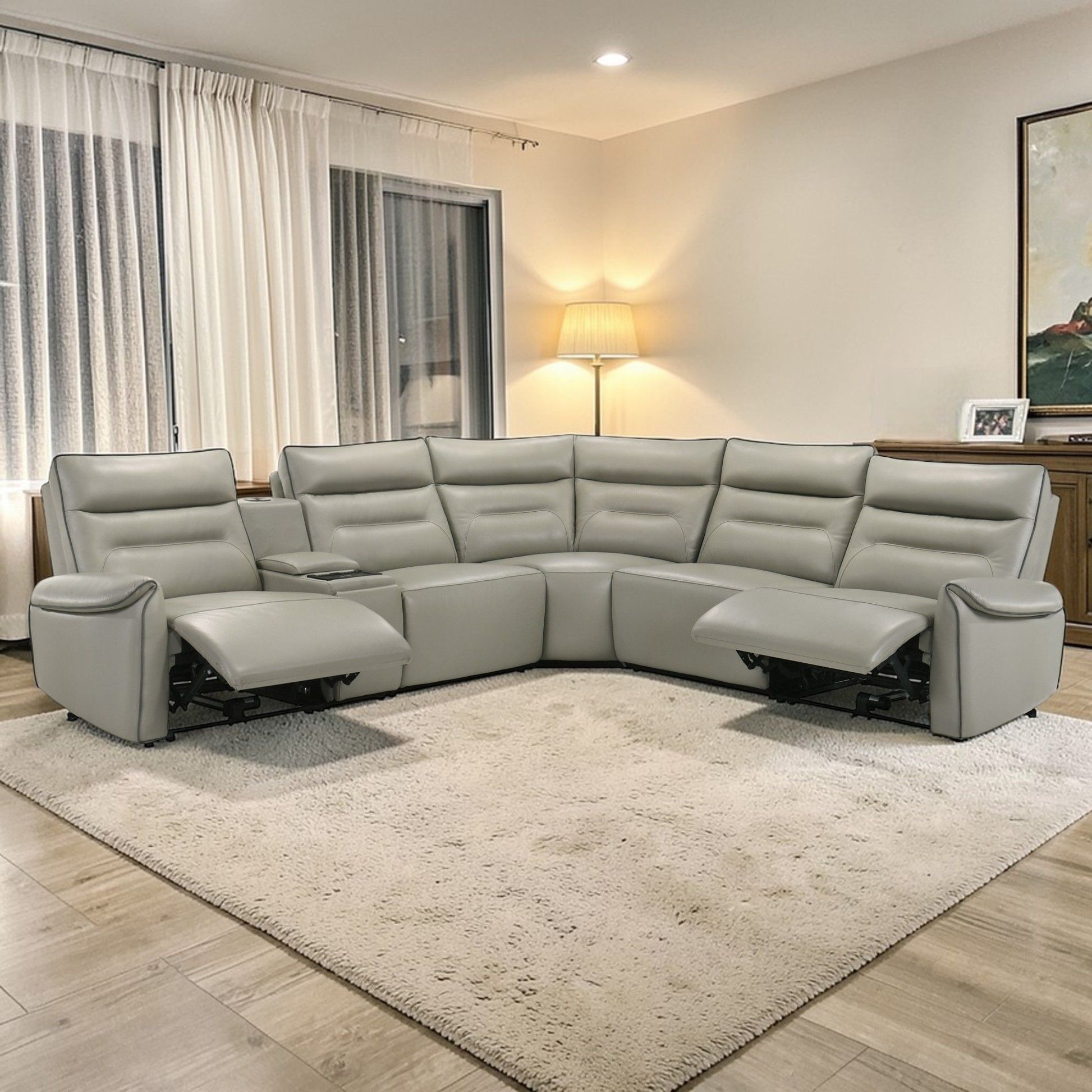 Jayke - Power Motion Sectional Sofa - Light Gray Acme