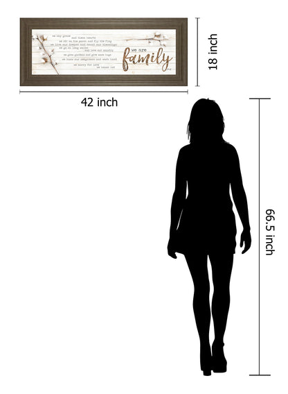 We Are Family By Marla Rae - Framed Print Wall Art - Beige