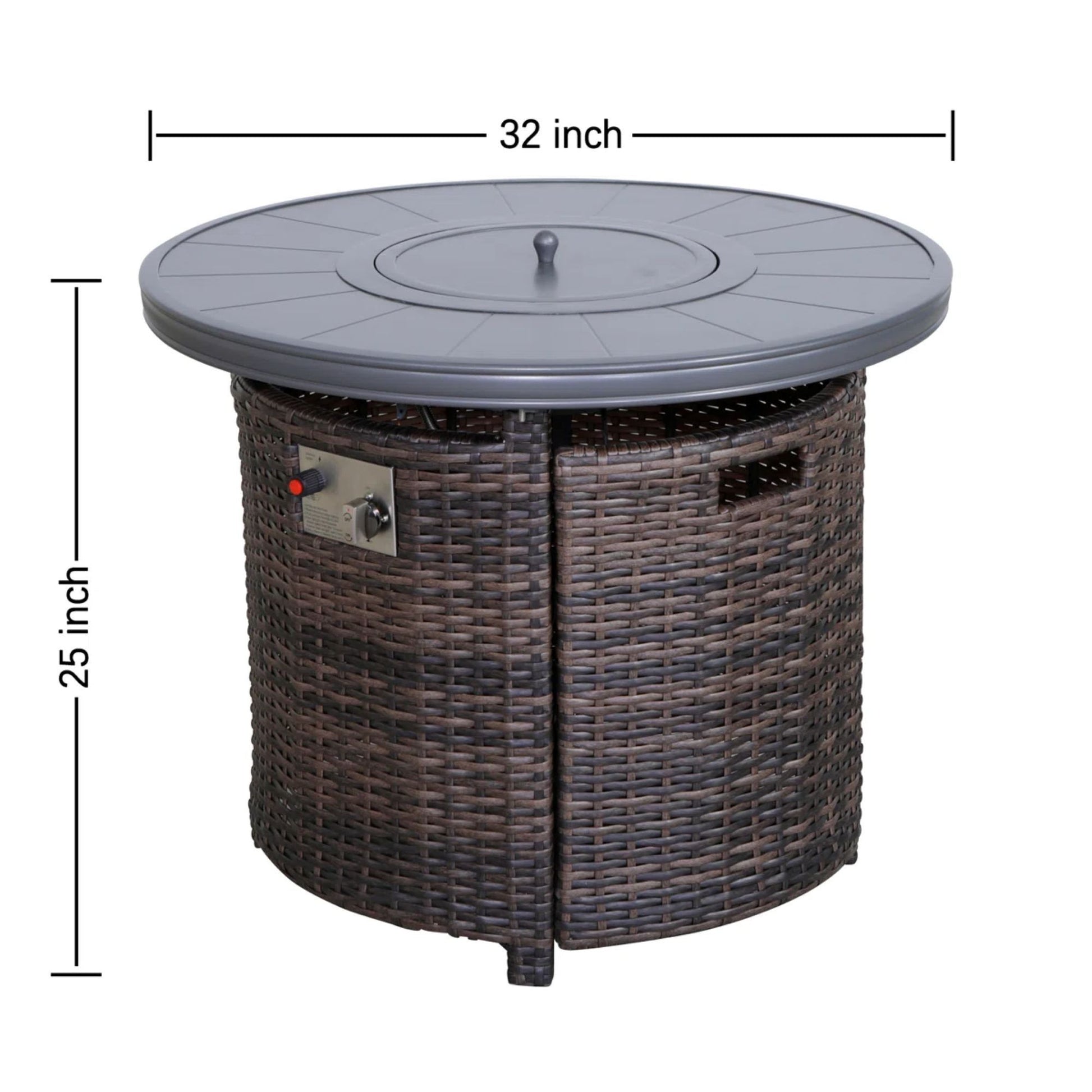 Outdoor Fire Pit Table With Lid LSI Patio Furniture