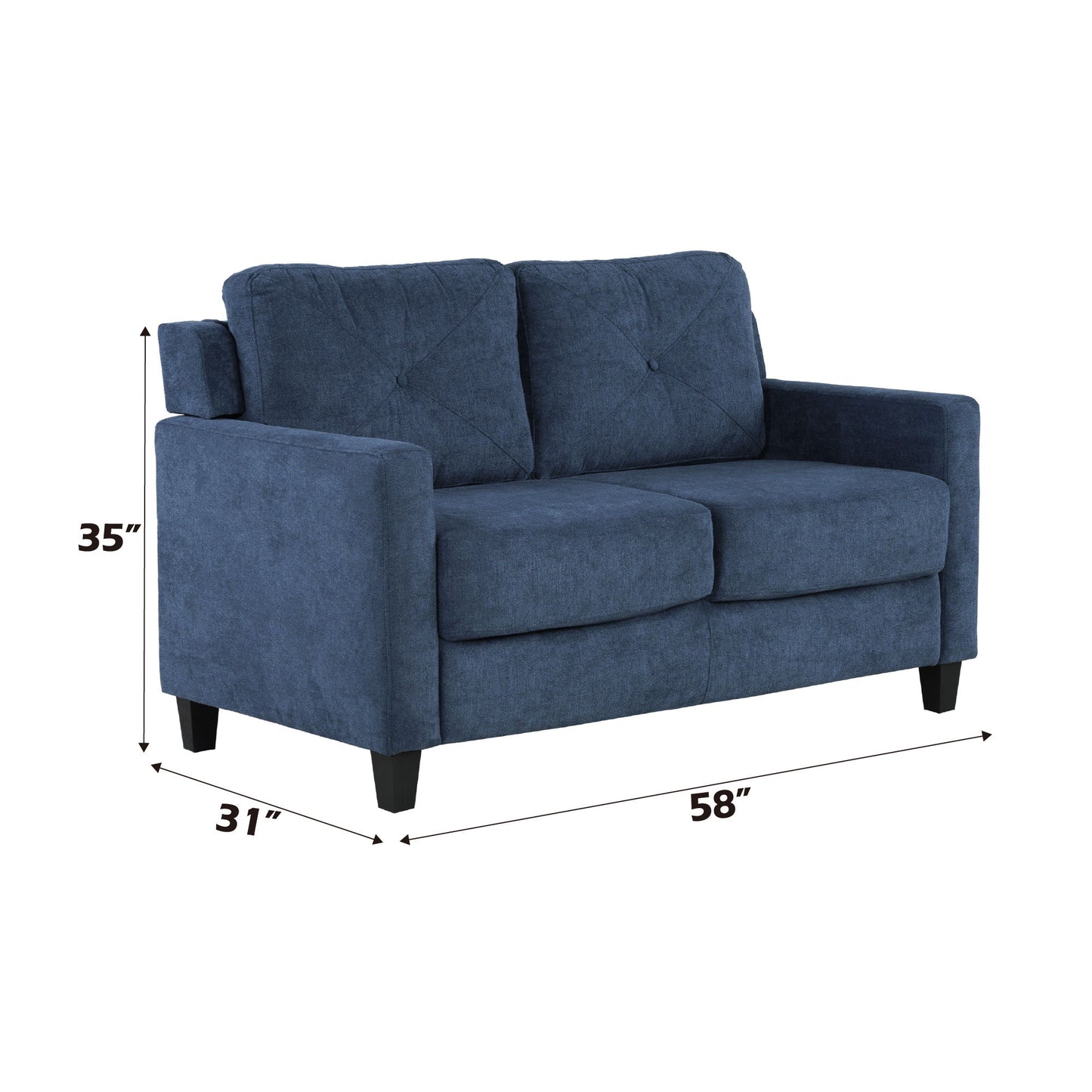2 Seater Loveseat - Navy Acme