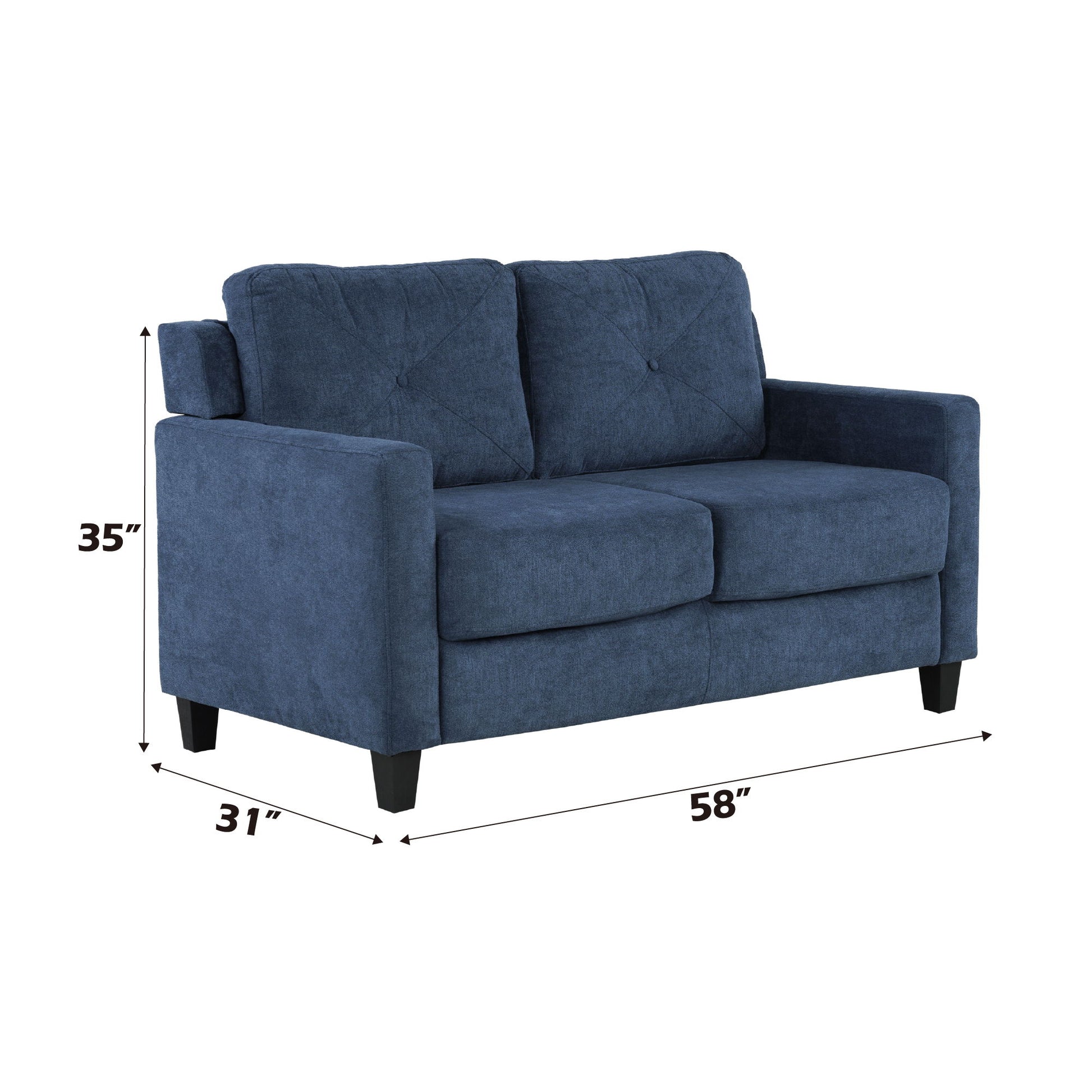 2 Seater Loveseat - Navy Acme