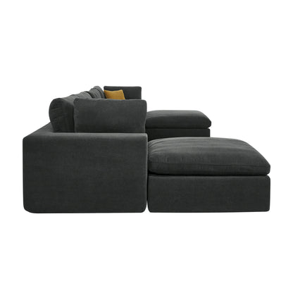 Custom Configuration Modular Sectional With Toss Pillows Home Essentials