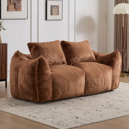 Giant Bean Bag Couch, Ultra Soft Fluffy Loveseat For Living Room Home Essentials
