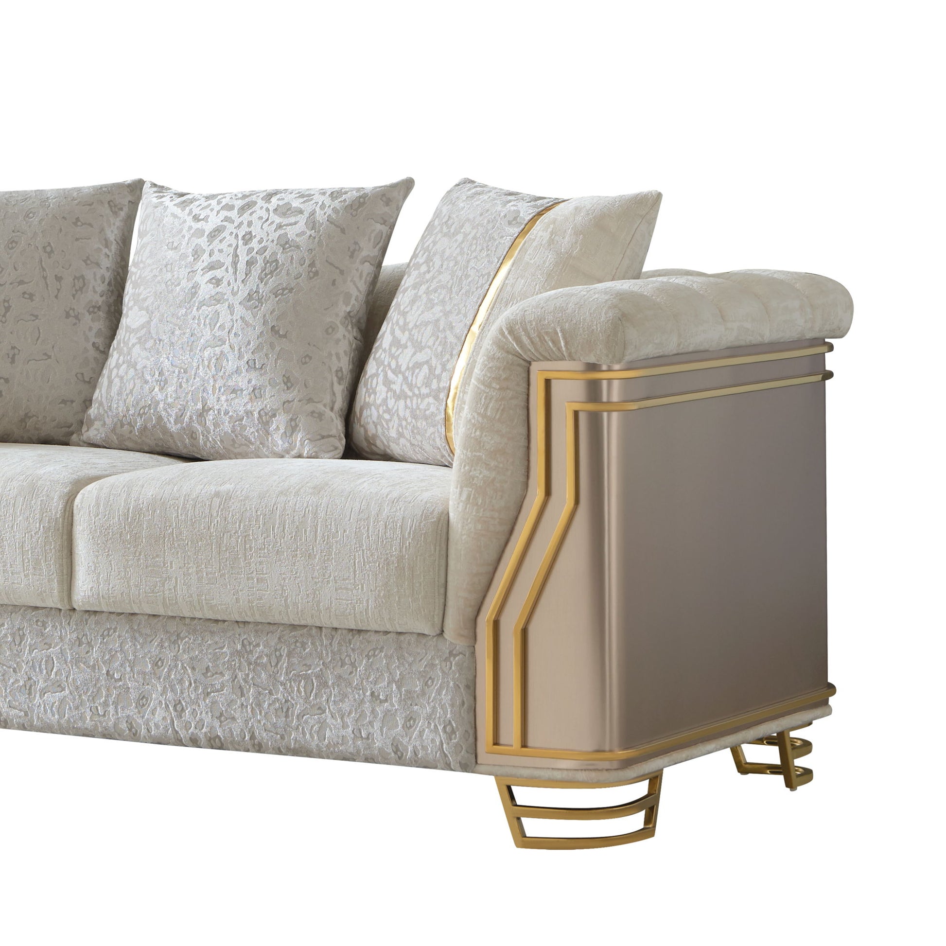 Chateau - Loveseat - Cream / Brown Matrix Furniture Group