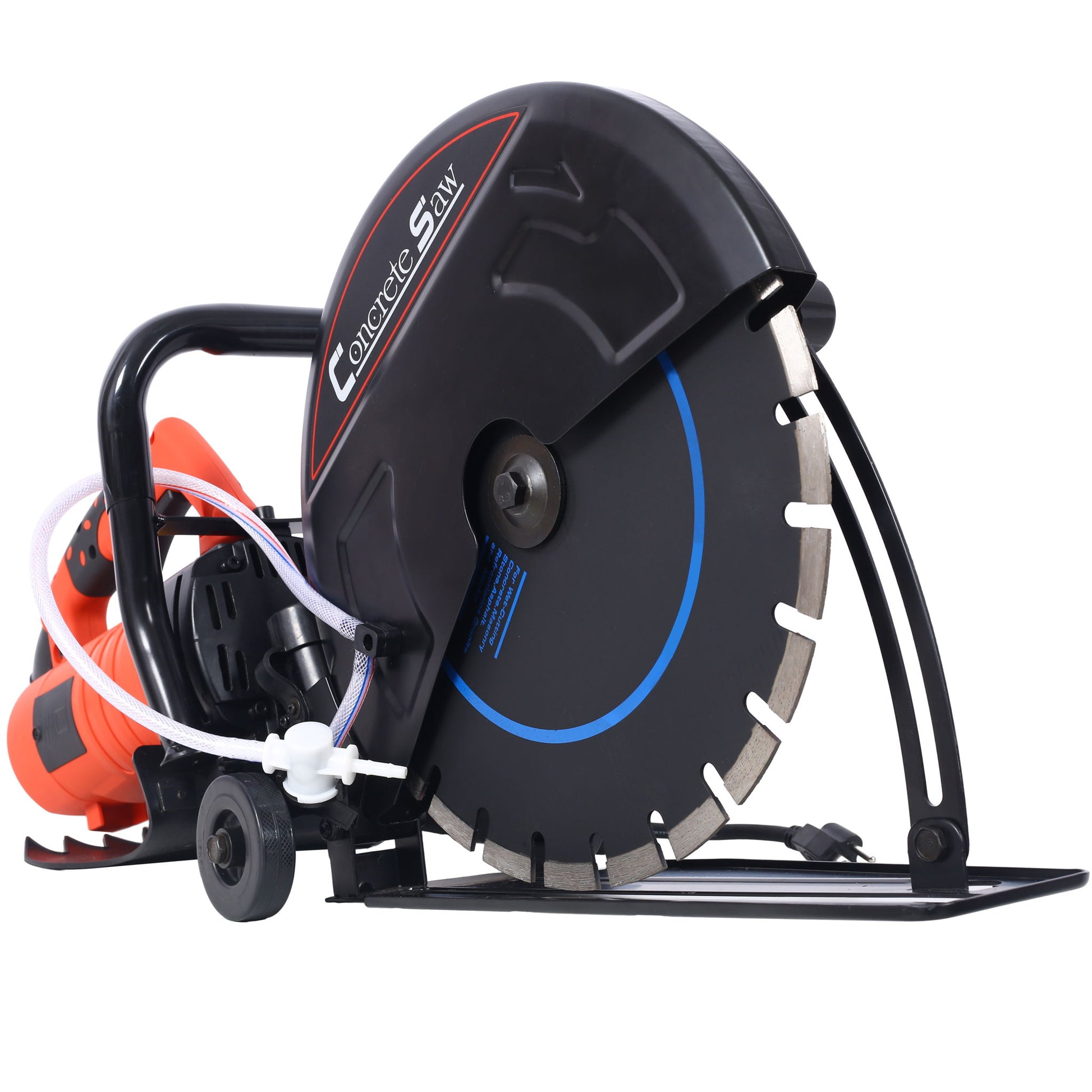 Electric 14" Cut Off Saw With Wet / Dry Functionality And Water Line Attachment Metal, 30" Length - Black Daily Nest