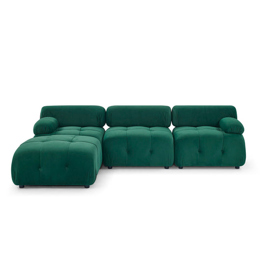 Modular Sectional Sofa, Button Tufted Design With Diy L-Shaped Layout, Reversible Ottoman Home Essentials