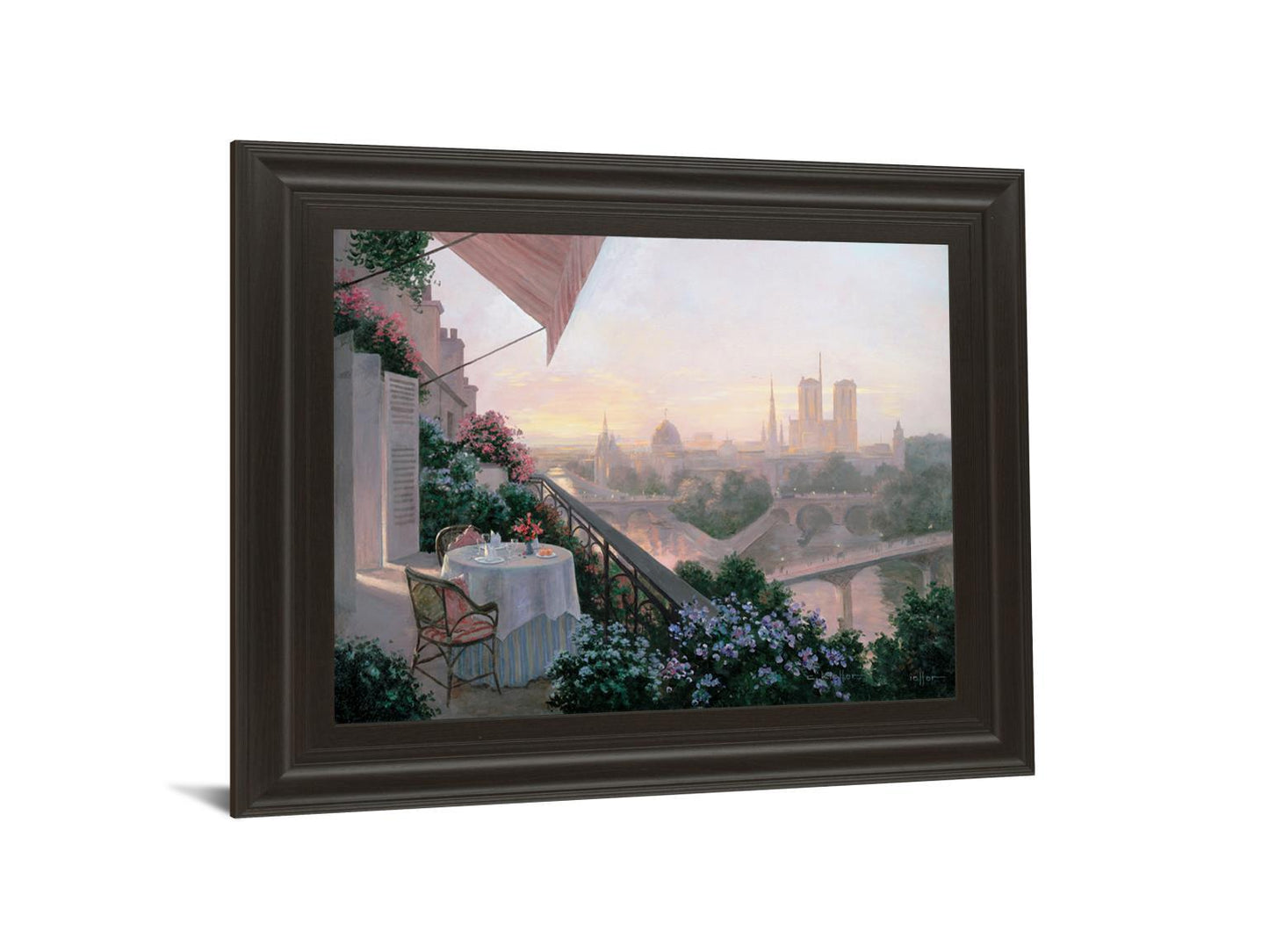 Dinner For Two By Christa Kieffer - Framed Print Wall Art - White