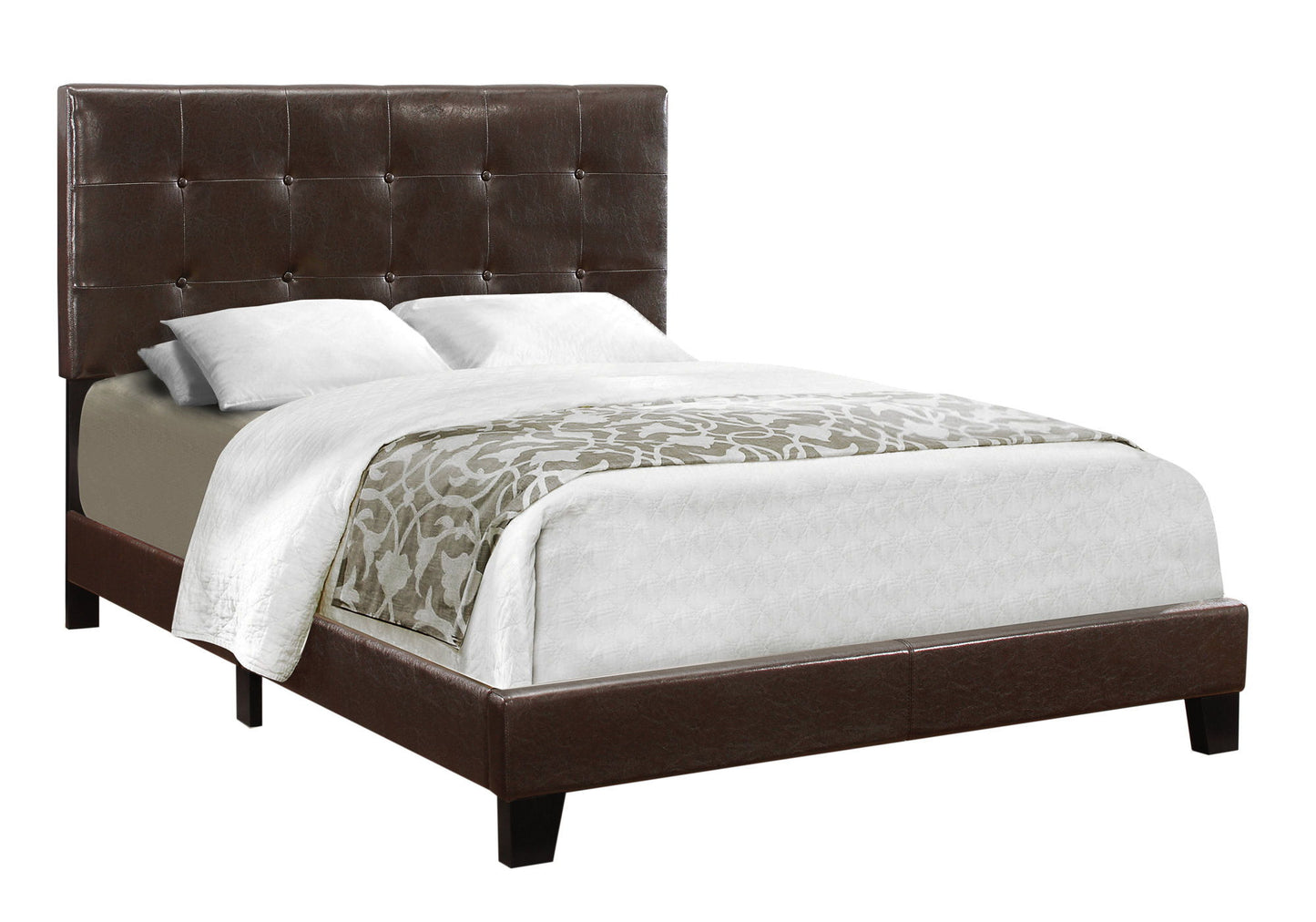 Bed, Upholstered, Frame Only, Transitional 8th Street