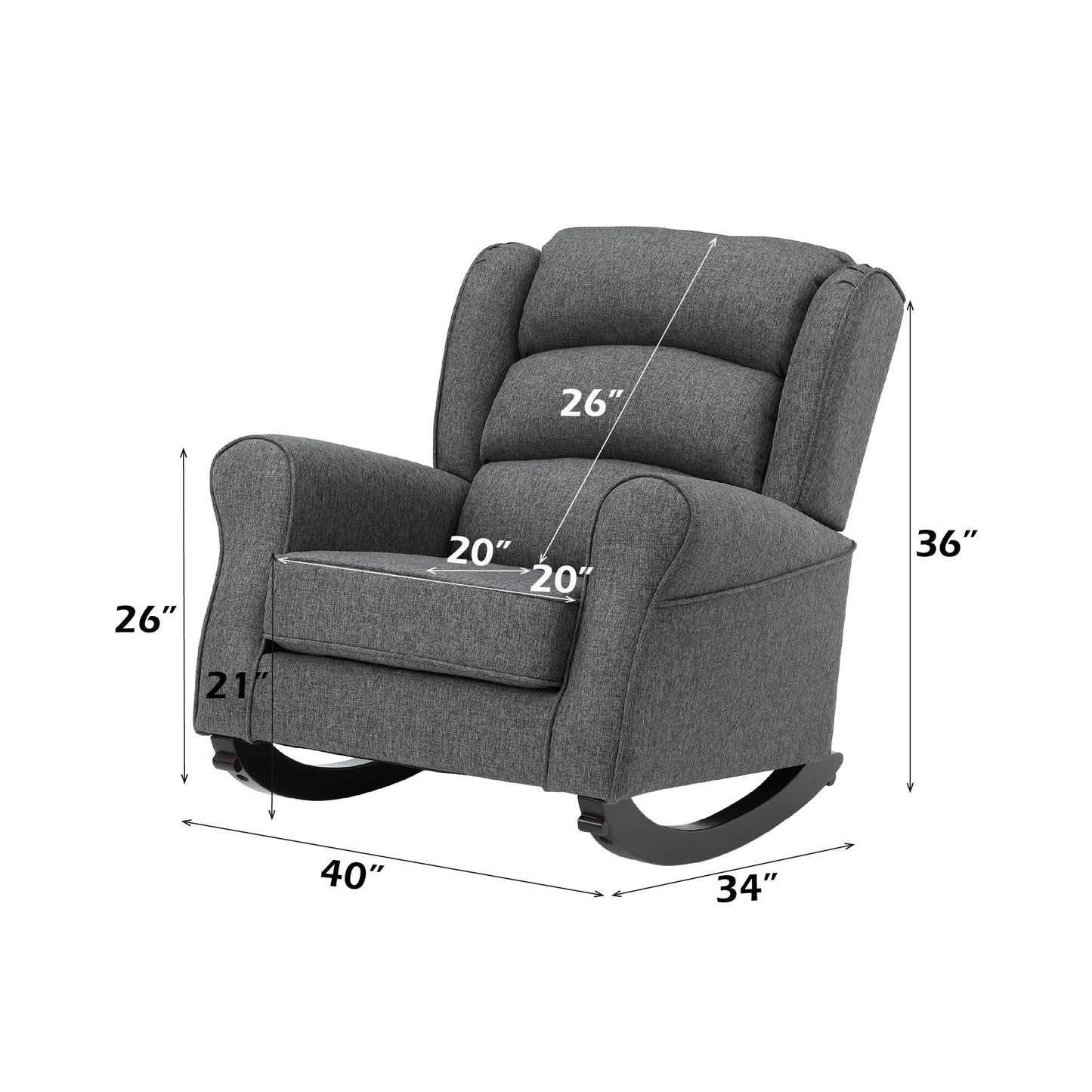 Fabien - Rocking Chair - Gray Acme