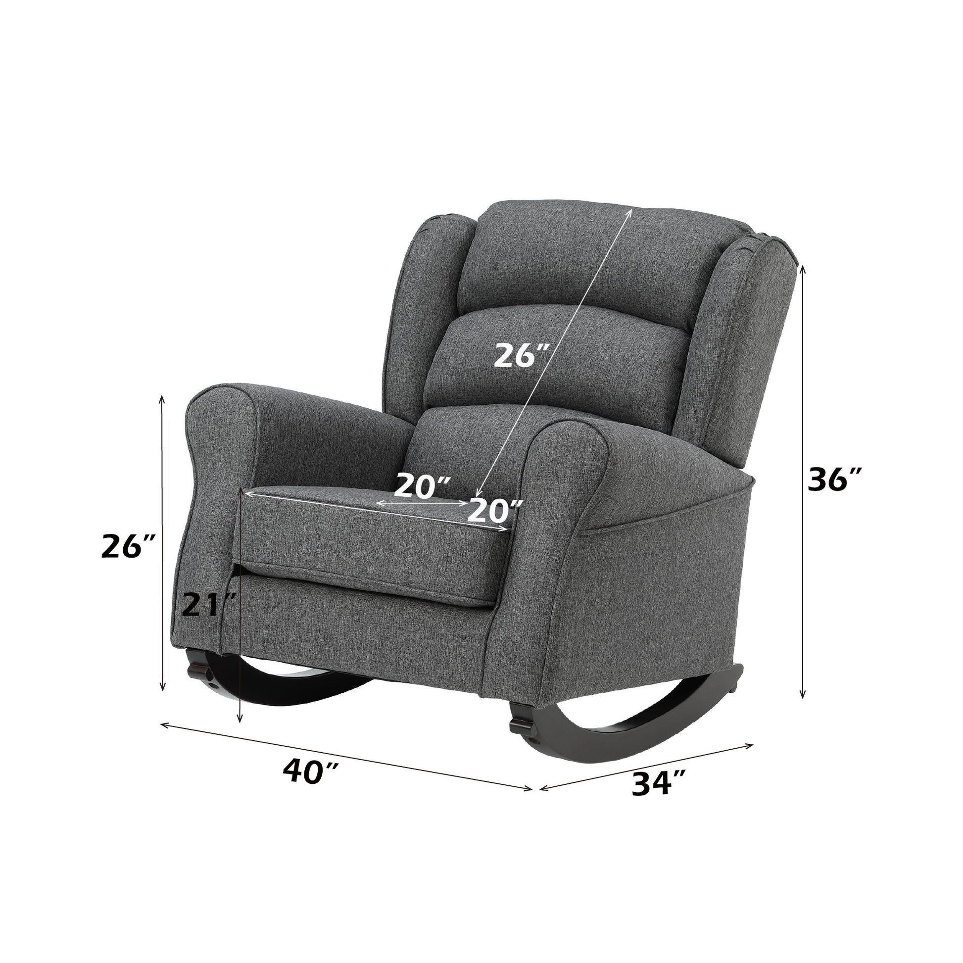 Fabien - Rocking Chair - Gray Acme
