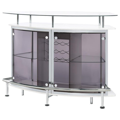 Gideon - Curved Glass Top Home Cabinet CoasterEssence