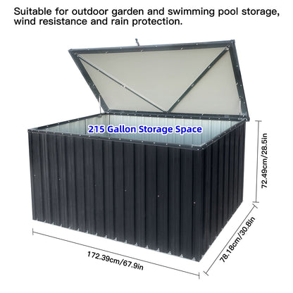 Out Door Metal Storage Box Store Medium - Black Home Essentials