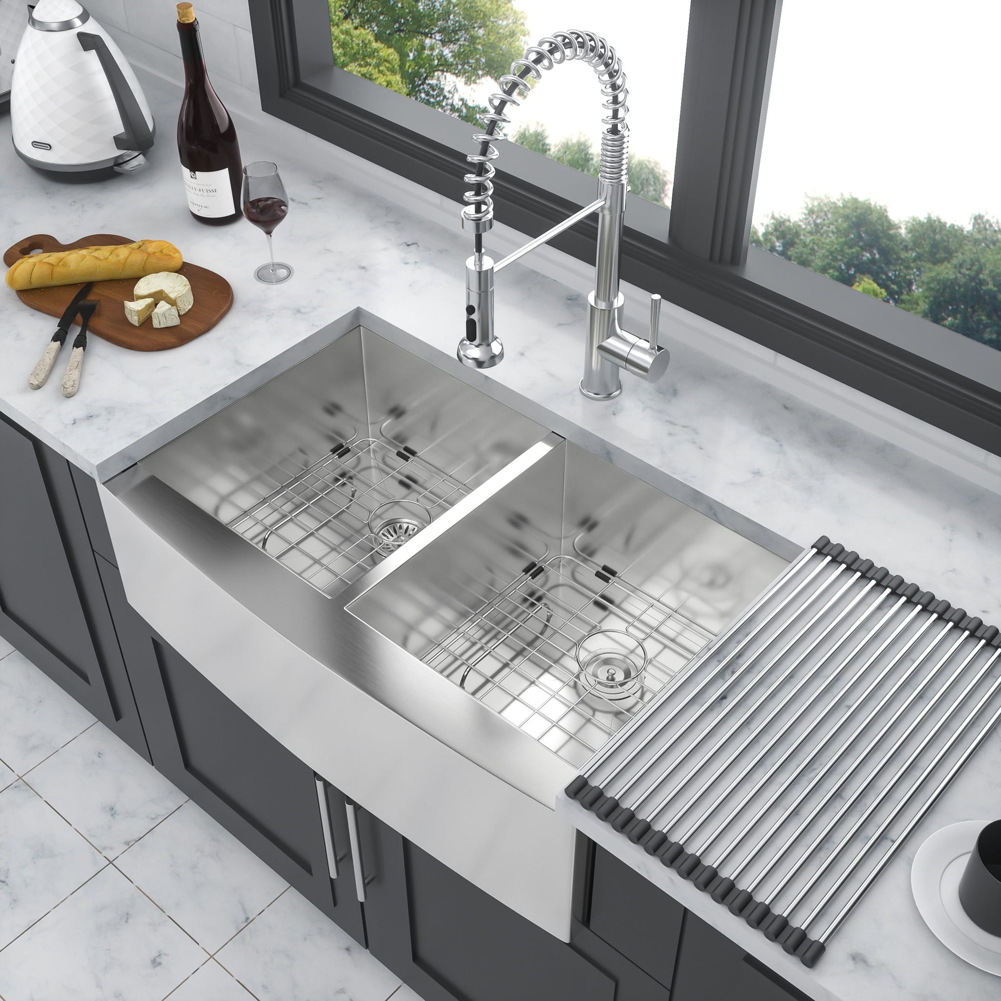 Farmhouse Double Bowl Sink With 50/50 Layout Daily Nest