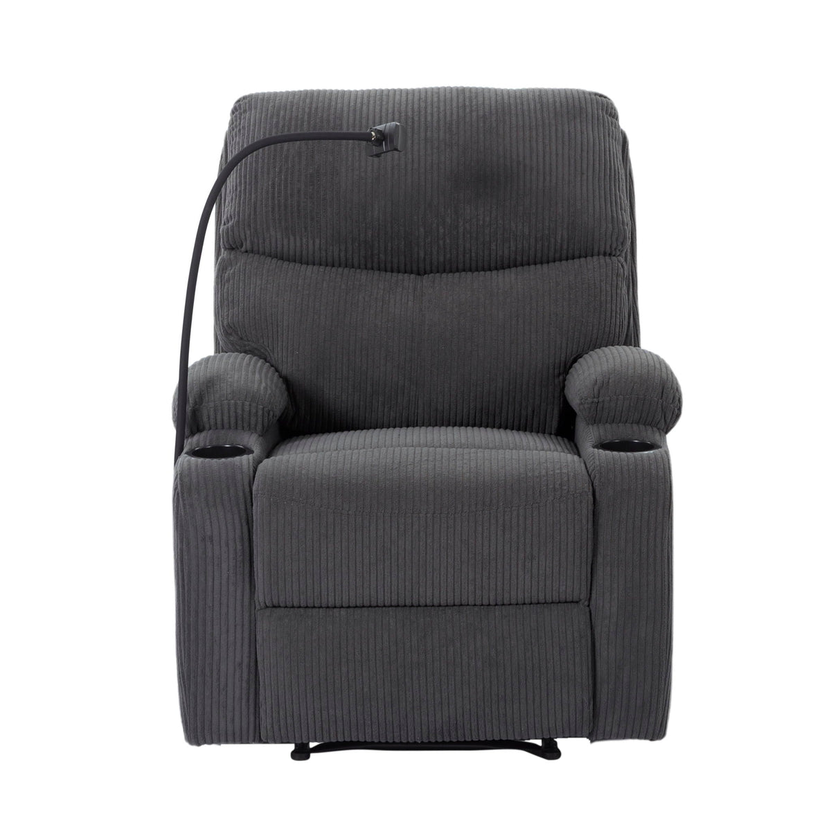 Adjustable Manual Recliner, Ergonomic Lounge Chair With Phone Holder And 2 Cup Holders Home Essentials
