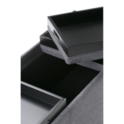 Avalon - Upholstered Storage Ottoman Simpli-Home