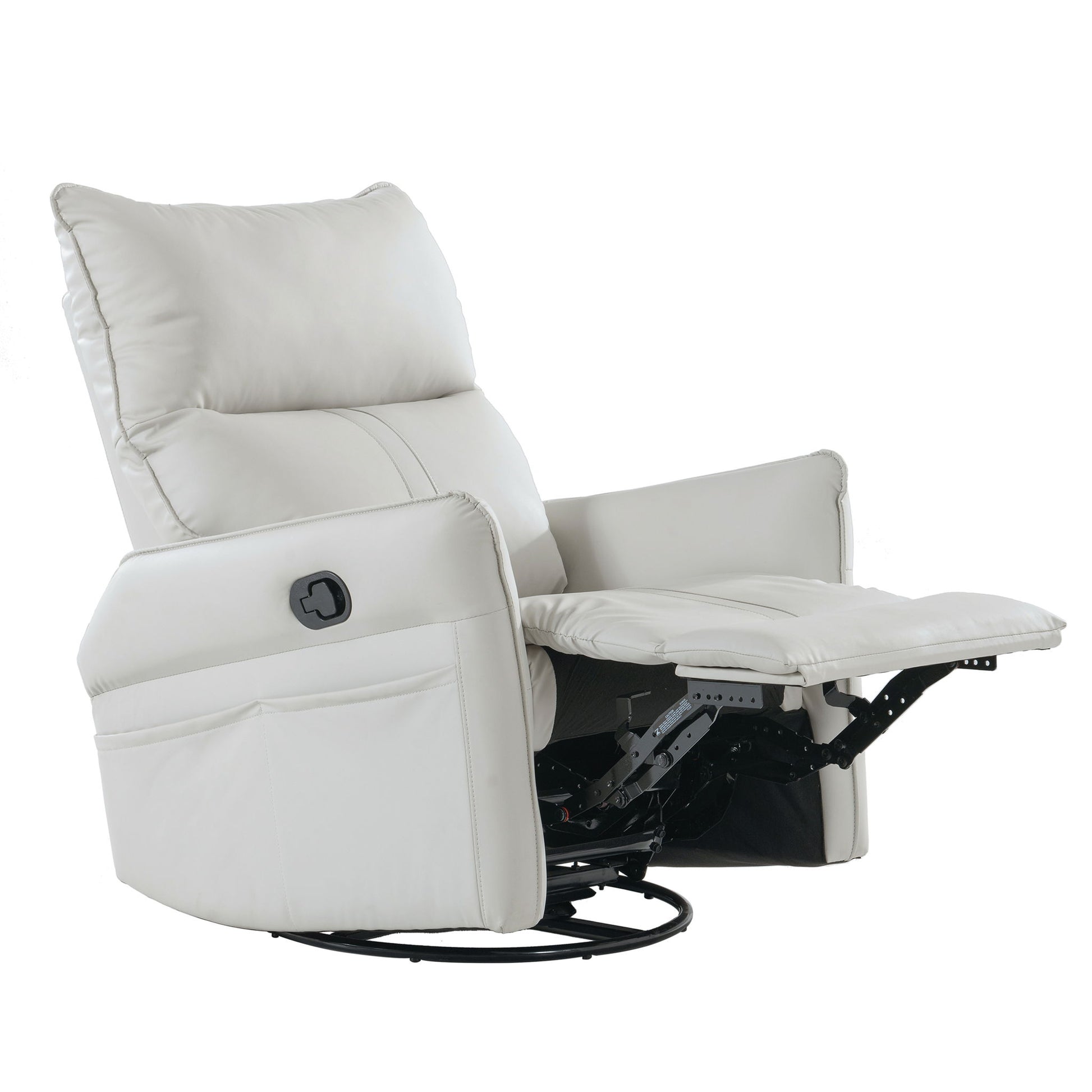 360° Modern Small Rocking Swivel Recliner Chair With Side Pocket Home Essentials