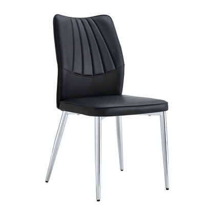Modern Middle Ages Style Dining Chairs With Cushions And Metal Legs Home Essentials