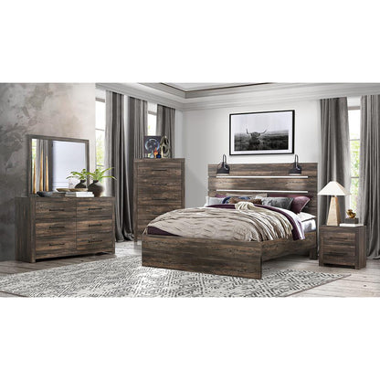 Monica - Mirror With Clean Lines - Dark Oak Global Furniture USA