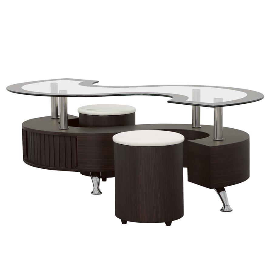 Buckley - 3 Piece Coffee Table And Stools Set Coaster Fine Furniture