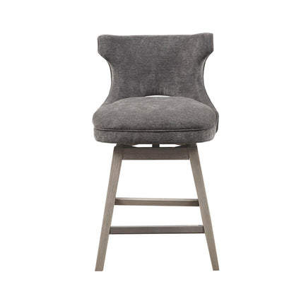 360 Degree Swivel Counter Stool With Silver Detailing JLA