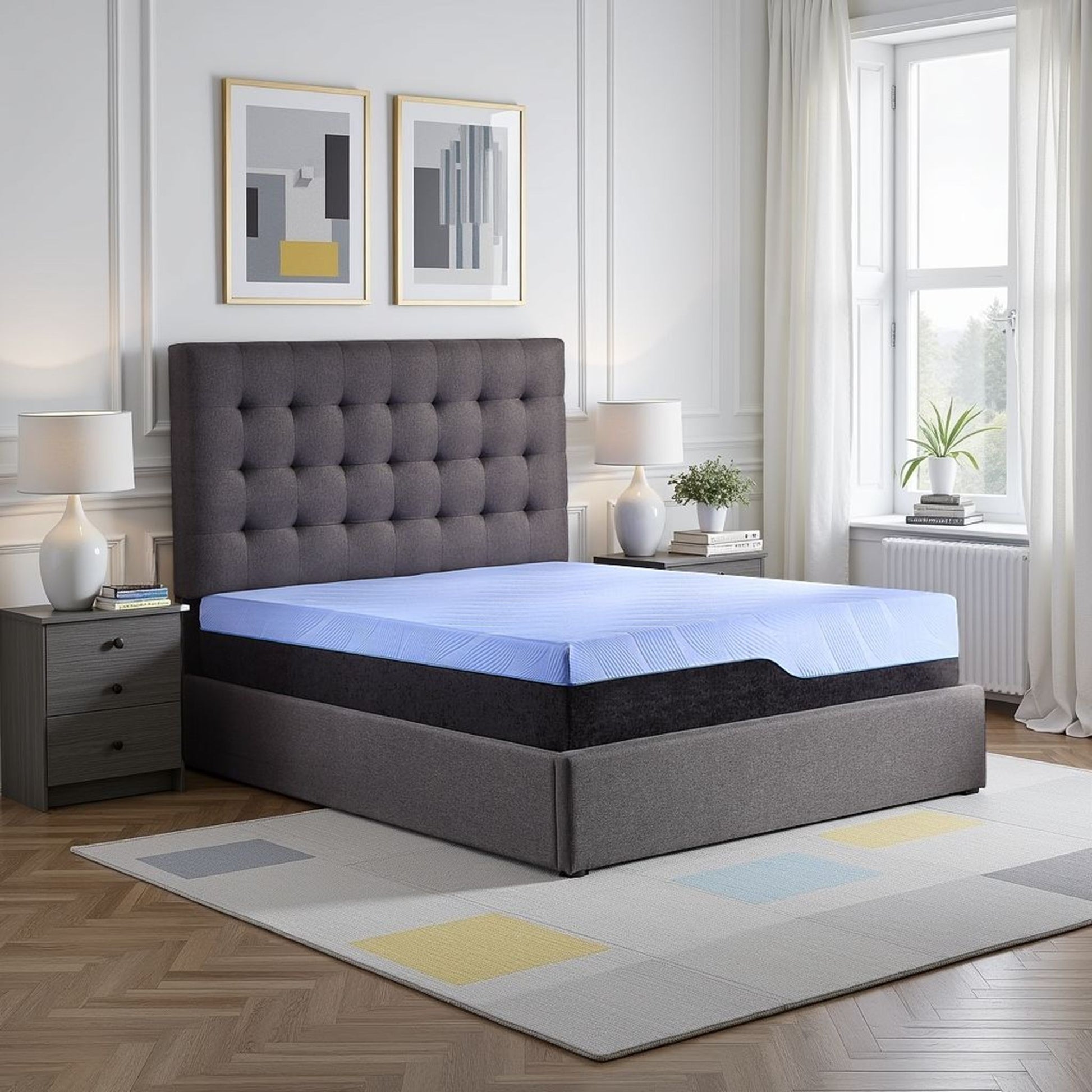 Refresh - 12" Hybrid Cooling Gelcare Memory Foam And Coil Mattress Remedy Sleep