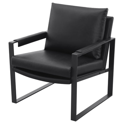 Goldbriar - Upholstered Track Arm Accent Chair - Black Furniture Max