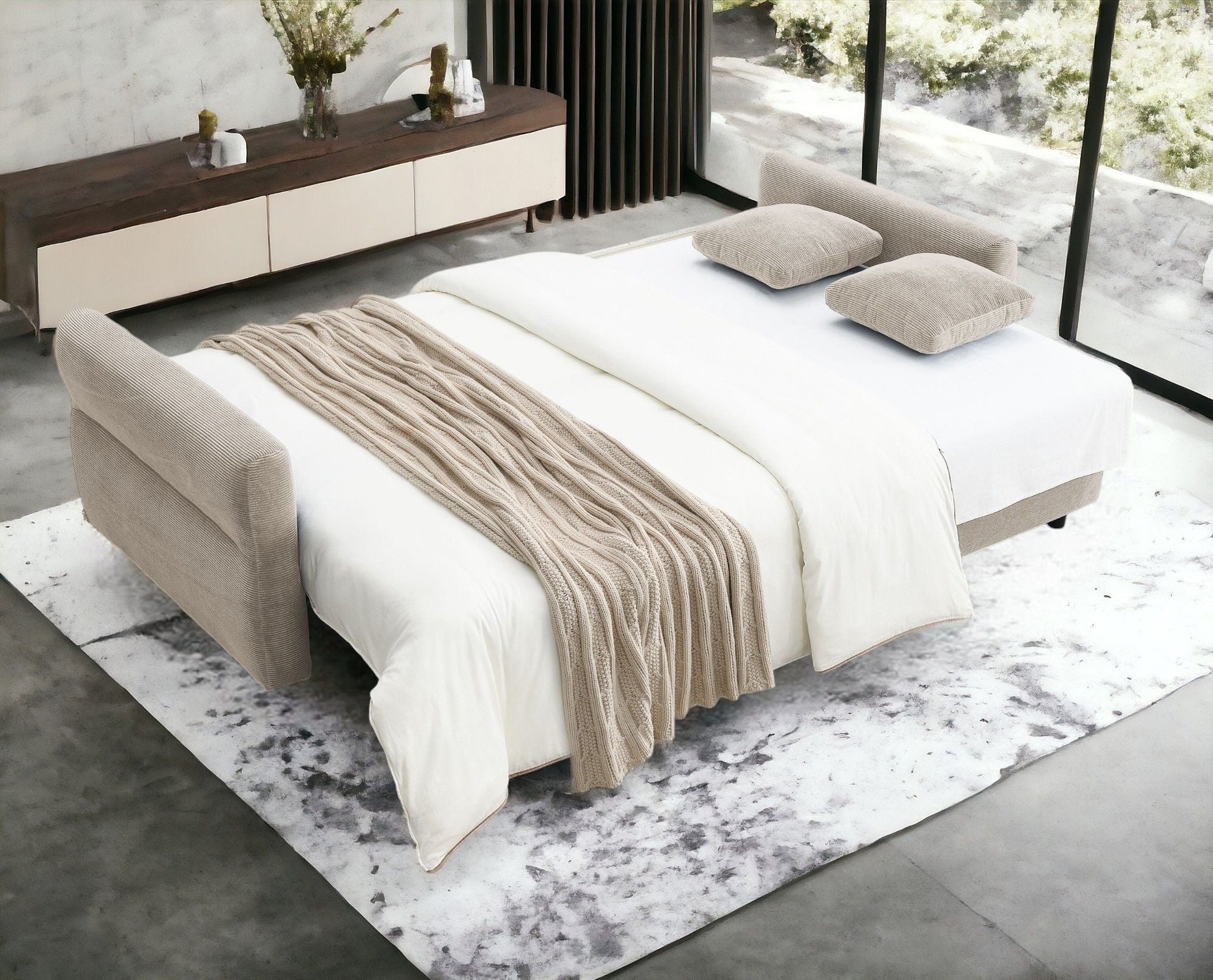 Haran - Pull Out Sleeper Sofa With Storage Acme