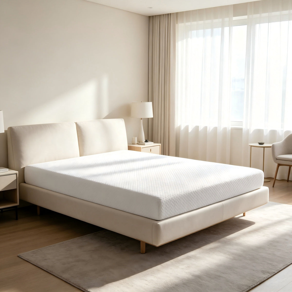 5" Medium Firm Memory Foam Mattress - White - Twin Size Daily Nest