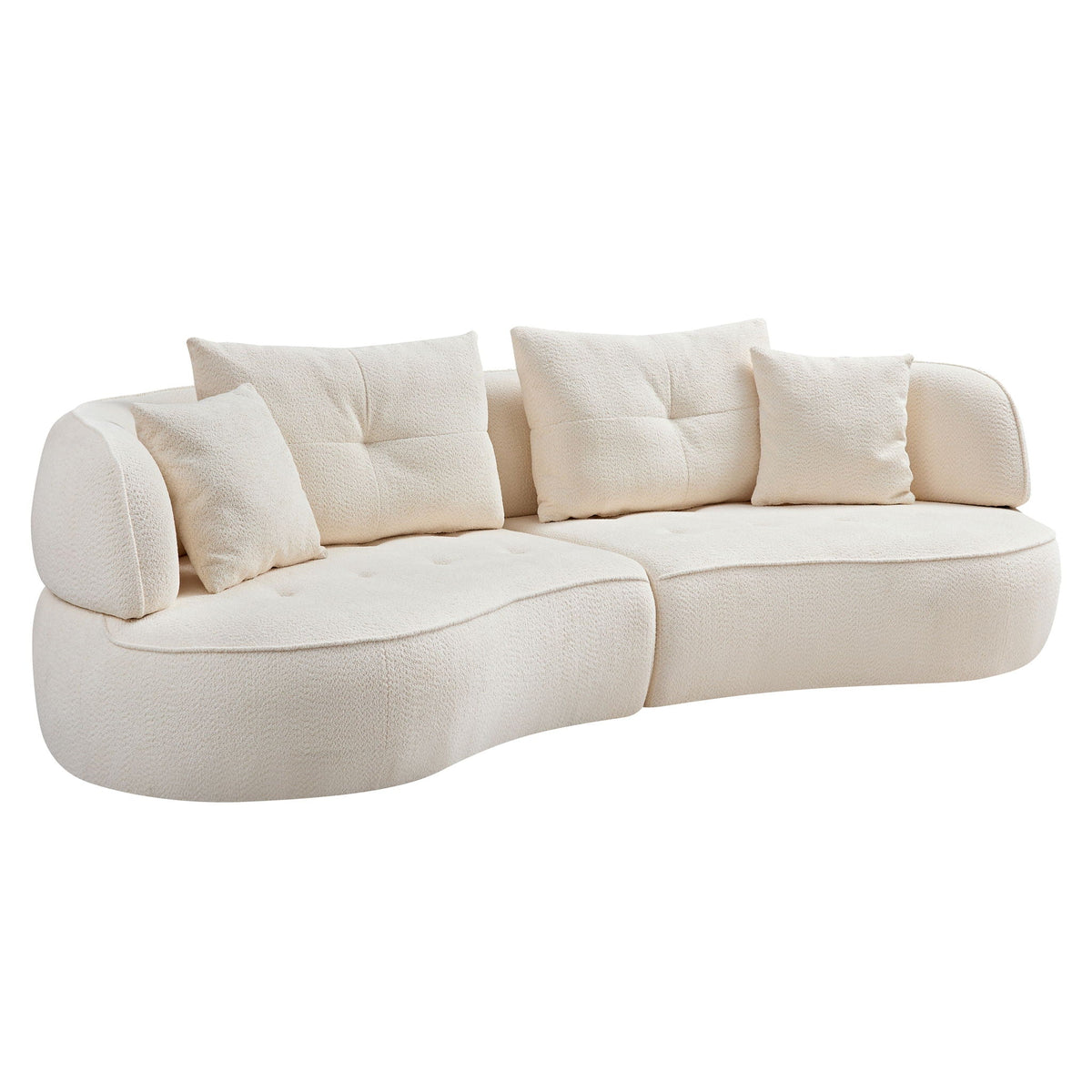 Modular Sofa, Durable Fabric, Solid Wood Frame, High Density Sponge Padding, Seating For 4 Home Essentials