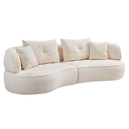 Modular Sofa, Durable Fabric, Solid Wood Frame, High Density Sponge Padding, Seating For 4 Home Essentials