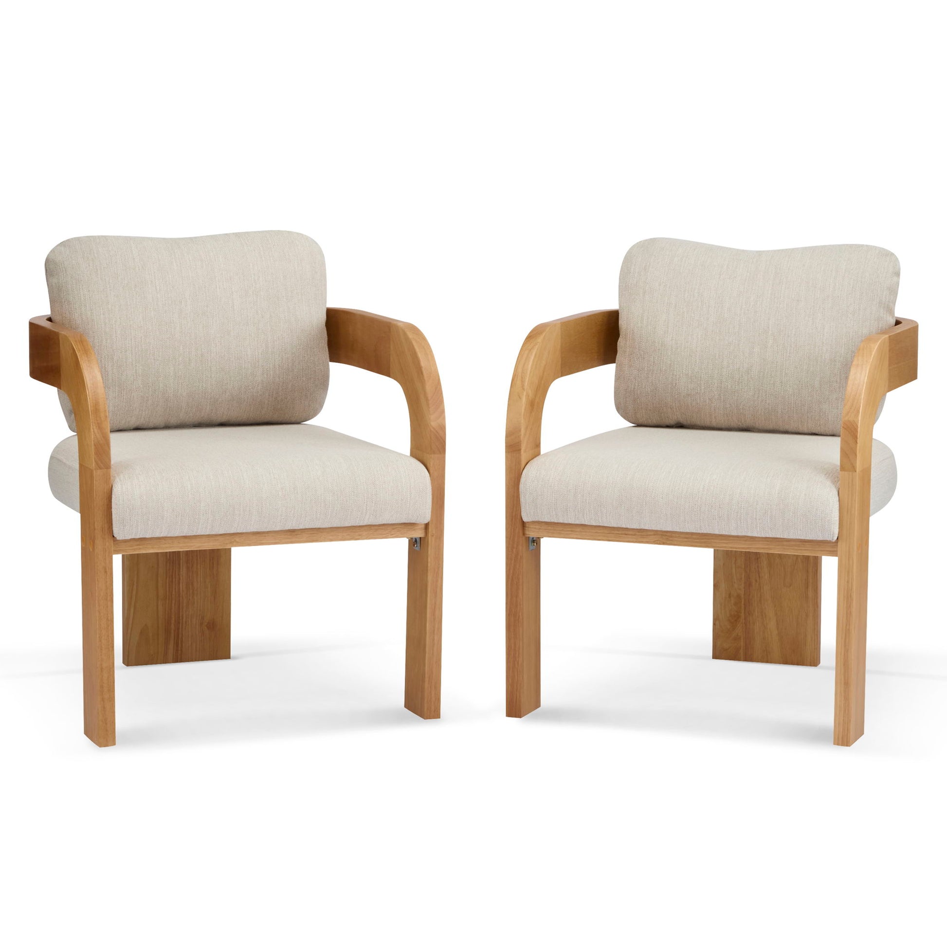Dining Chairs With Pillow Back (Set of 2) Noble House
