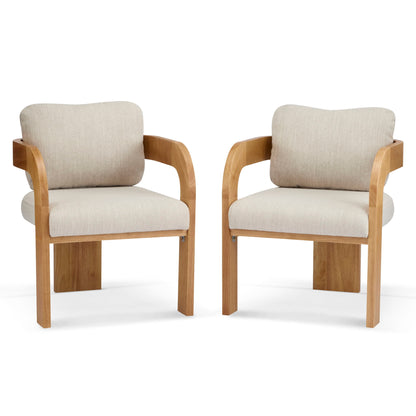 Dining Chairs With Pillow Back (Set of 2) Noble House