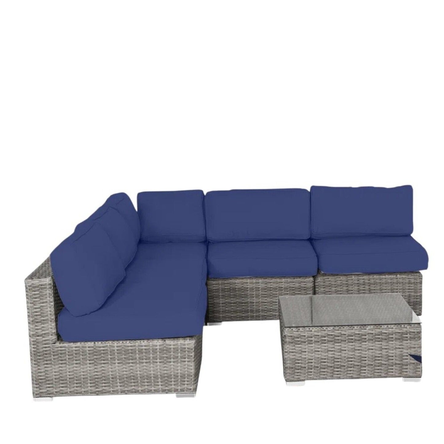Seating Set With Cushions Handcrafted Wicker Design LSI Patio Furniture